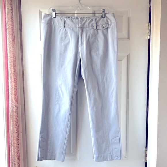 ECRU Women’s Cropped Cotton Blend Pants Light Gray Size 8 - Picture 4 of 14